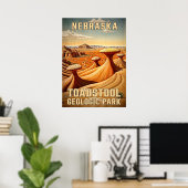 Nebraska Toadstool Geologic Park V02 Poster (Heimbüro)