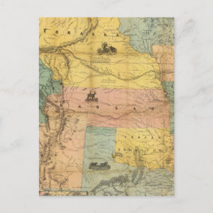 Nebraska und Kansas 2 Postkarte