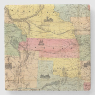 Nebraska und Kansas 2 Steinuntersetzer
