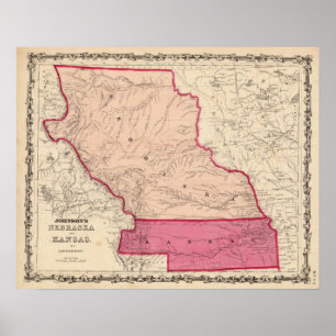 Nebraska und Kansas Poster