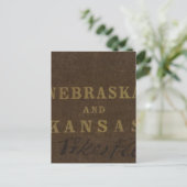 Nebraska und Kansas Postkarte (Stehend Vorderseite)
