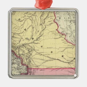 Nebraska und Kanzas Silbernes Ornament