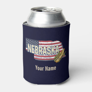 Nebraska United Staaten Retro Staat Map Vintag USA Dosenkühler