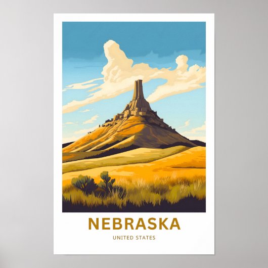 Nebraska United Staaten Travel Print Poster (Vorne)