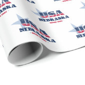 Nebraska US Flagge Staat Geschenkpapier (Rolleneckpunkt)