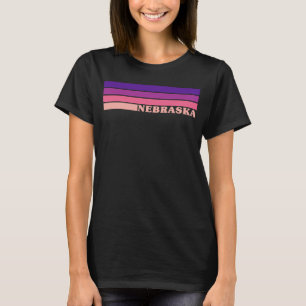 Nebraska USA farbenfrohe Patriot Stripes Cool Vint T-Shirt