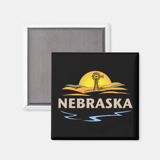 Nebraska USA Magnet (Vorderseite/Rückseite)