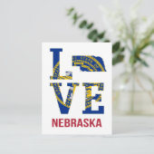 Nebraska USA Staat Liebe Postkarte (Stehend Vorderseite)