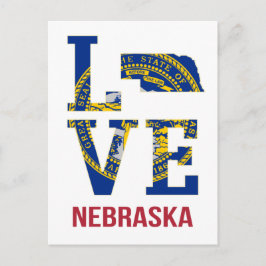Nebraska USA Staat Liebe Postkarte