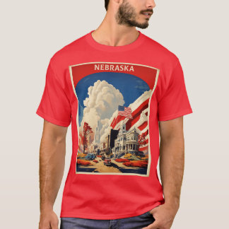 Nebraska Vereinigte Staaten von Amerika Tourismus T-Shirt