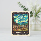 Nebraska | Vincent Van Gogh Inspiriert Postkarte (Stehend Vorderseite)
