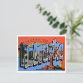 Nebraska Vintag Big Letters Postcard Postkarte (Stehend Vorderseite)