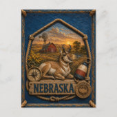 Nebraska Vintage Reise Postkarte (Vorderseite)