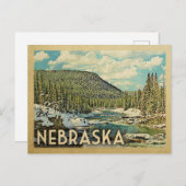 Nebraska Vintage Reisen Schnee Winterlandschaft Postkarte (Vorne/Hinten)