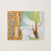 Nebraska Vintage Reiseplakat Puzzle (Horizontal)