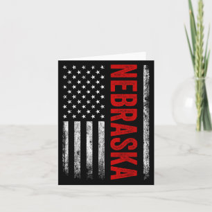 Nebraska Vintage US-amerikanische Flagge Retro für Karte