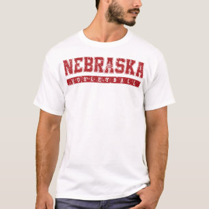 Nebraska Volleyball Varsity Vintager Text T-Shirt