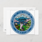 Nebraska-Wappen Postkarte (Vorne/Hinten)