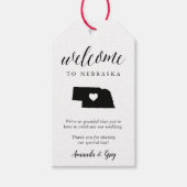 Nebraska Wedding Welcome Geschenkanhänger (Vorderseite)