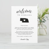 Nebraska Wedding Welcome Letter & Itinerary (Stehend Vorderseite)