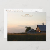Nebraska"Wo der Westen beginnt" Postkarte (Vorne/Hinten)