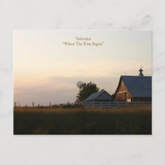 Nebraska"Wo der Westen beginnt" Postkarte