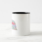Nebraska-Wort-Wolke Zweifarbige Tasse (Mittel)