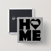 Nebraska Zuhause Heart Staat Button Abzeichen Butt (Vorne & Hinten)