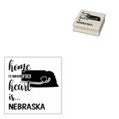 Nebraska Zuhause ist der Herzpunkt Gummistempel (Stempel)