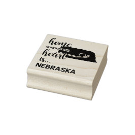Nebraska Zuhause ist der Herzpunkt Gummistempel