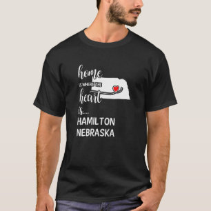 Nebraska Zuhause ist dort, wo das Herz Hamilton zä T-Shirt