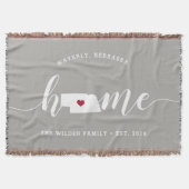 Nebraska Zuhause Staaten Personalisiert Decke (Vorderseite)