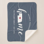 Nebraska Zuhause Staaten Personalisiert Sherpadecke (Vorderseite)