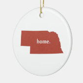 Nebraska-Zuhause-Staats-Rot Keramik Ornament (Links)