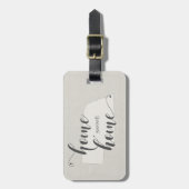 Nebraska - Zuhause-süßer Zuhause Leinwandblick Gepäckanhänger (Vorderseite vertikal)