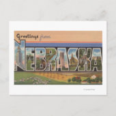 NebraskaGroße BuchstabenszenenNebraska Postkarte (Vorderseite)