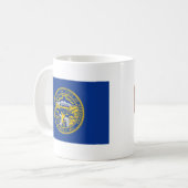 Nebraskan Flag + Map-Tasse Kaffeetasse (Vorderseite Links)