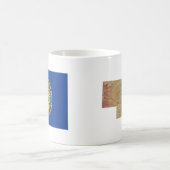 Nebraskan Flag + Map-Tasse Kaffeetasse (Mittel)
