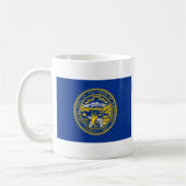 Nebraskan Flag + Map-Tasse Kaffeetasse (Links)
