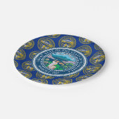 Nebraskan Flag & Seal, Nebraska Pappteller (Schrägansicht)