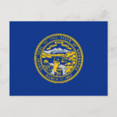 Nebraskan-Flagge, Flagge von Nebraska Postkarte (Vorderseite)