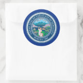 Nebraskan-Siegel, Siegel des Nebraska-Sticker Runder Aufkleber (Tasche)