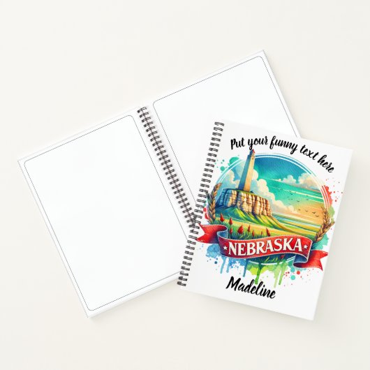 Nebraskas Schönheit in lebendiger Wasserfarbe Notizblock (Innenseite)