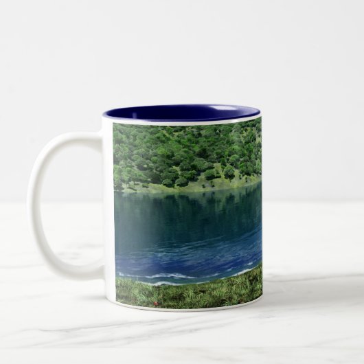 Nebst Deep Waters-Tasse Zweifarbige Tasse (Links)