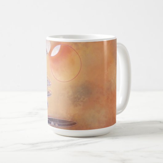 Nebula Attack und galaktische Perlenkette Kaffeetasse (VorderseiteRechts)
