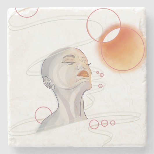 Nebula Attack und galaktische Perlenkette Steinuntersetzer (Vorderseite)