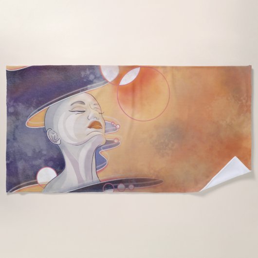 Nebula Attack und galaktische Perlenkette Strandtuch (Vorderseite)