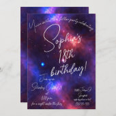 Nebula Birthday Einladung (Vorne/Hinten)