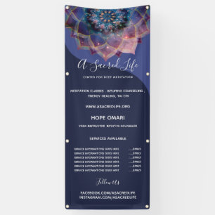 Nebula Bloom Mandala Banner