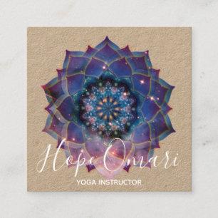 Nebula Bloom   Mandala Quadratische Visitenkarte